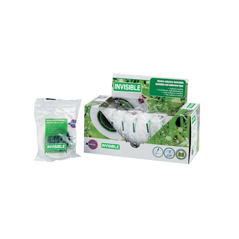 Nastro adesivo Eurocel Euro invisible in polipropilene conf. 8 rotoli - 19 mm x 33 m - 020016202